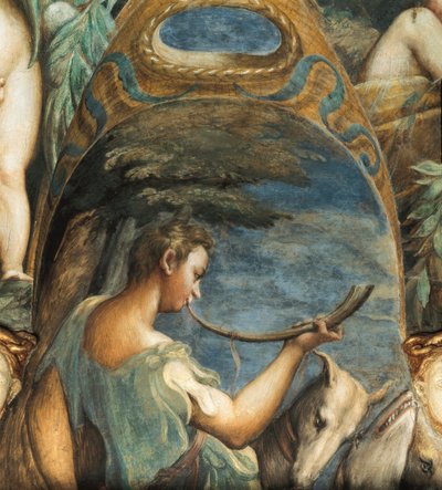 ハンター（「ディアナとアクタイオンの神話」より）1524年頃（フェスコ 作： Parmigianino