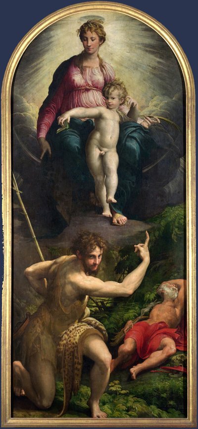 マドンナと聖ヨハネと聖ジェロームの子供 作： Parmigianino
