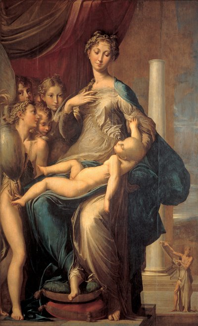 ジロラモ・フラ・マッツォーラ(PARMIGIANINO)作「長い首の聖母 作： Parmigianino