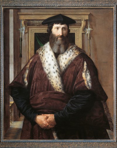 マラテスタ・バリオーニの肖像 作： Parmigianino