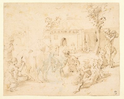 素朴なシーン 作： Parmigianino