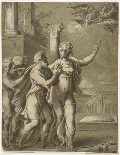 アウグストゥスとティブルトゥスのシビュラ 作： Parmigianino