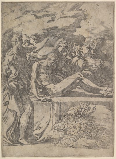 埋葬、ca。 1527-30。 作： Parmigianino
