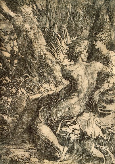 恋人たち、c1527。 作： Parmigianino