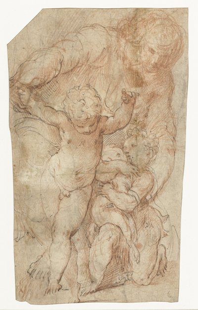 幼子キリストと洗礼者ヨハネを連れたマドンナ 作： Parmigianino