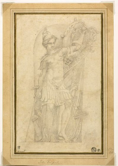 ニッチにおけるミネルバ（またはベローナ 作： Parmigianino