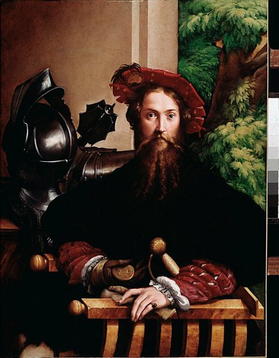 ガレアッツォ・サンヴィターレ、フォンタネッラート公、パオラ・ゴンザガの夫、1524年の肖像 作： Parmigianino