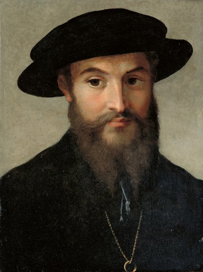 ひげを生やした男の肖像 作： Parmigianino