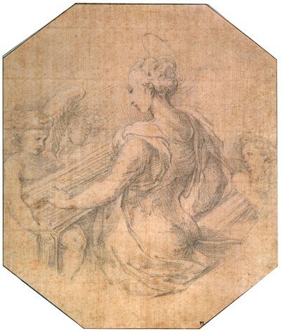 聖セシリア、c1527-1530 作： Parmigianino