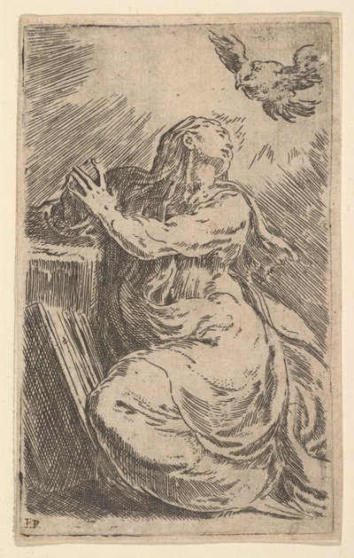 受胎告知、16世紀初頭。 作： Parmigianino