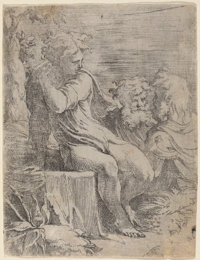少年と二人の老人 作： Parmigianino