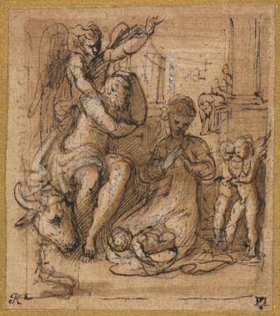 ヨセフの夢のある降誕 作： Parmigianino