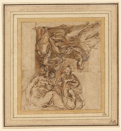 聖家族のための2つの研究 作： Parmigianino