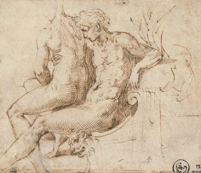ソファに座っている2人の恋人 作： Parmigianino