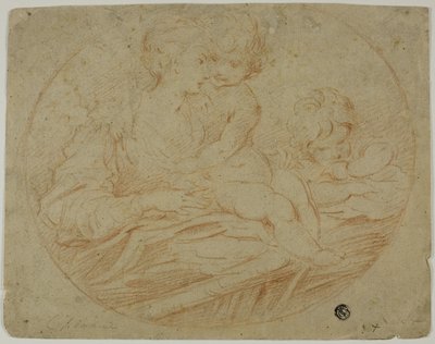 女性と2人の子供 作： Parmigianino