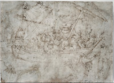 1410年代の2つの船の図面。 作： Parri Spinelli