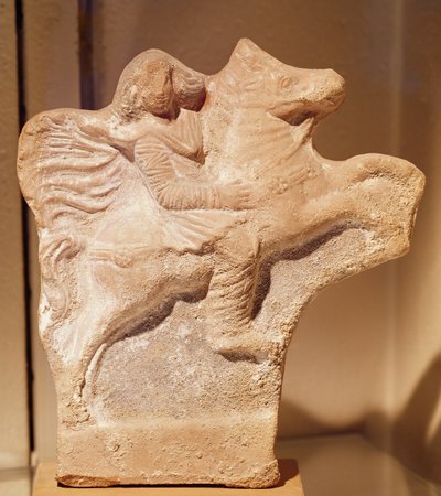 パルティア騎士の像（テラコッタ） 作： Parthian School