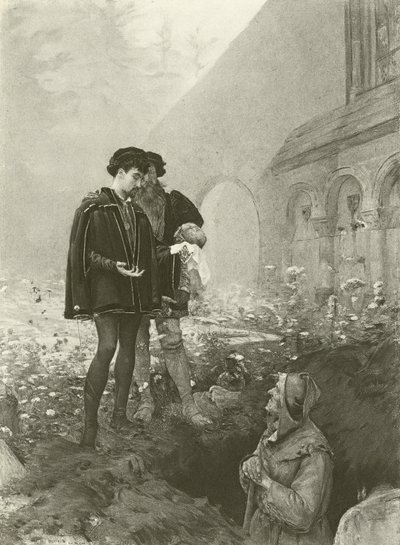 ハムレットと墓掘り（グラビア） 作： Pascal Adolphe Jean Dagnan Bouveret