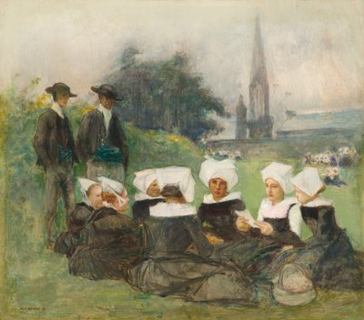 「恩赦を受けるブルトンの女性たち」のための習作 作： Pascal Adolphe Jean Dagnan Bouveret