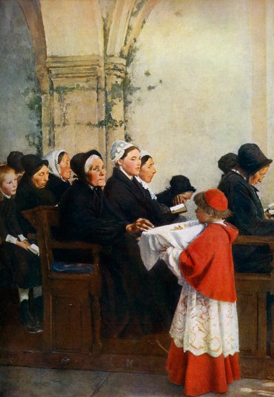 祝福されたパン、c1879、1912。 作： Pascal Adolphe Jean Dagnan Bouveret