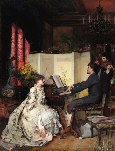 デュエット、1883年。 作： Pascal Adolphe Jean Dagnan Bouveret