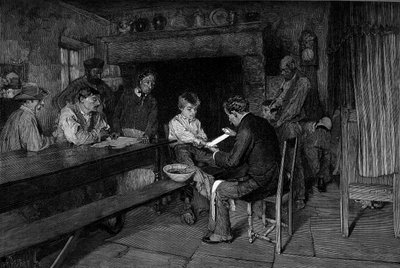事故（1879年）：医師が若い農民の怪我を治す。パスカル・ダニャン・ブーベレ（Dagnan Bouveret）（1852-1929）の絵画に倣ったエングレーヴィング。5月22日の「The Illustrous World」n°1208にて 作： Pascal Adolphe Jean Dagnan Bouveret
