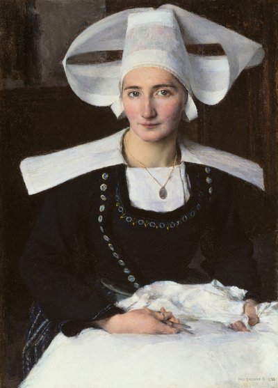 ブルターニュ出身の女性、1886年。 作： Pascal Adolphe Jean Dagnan Bouveret