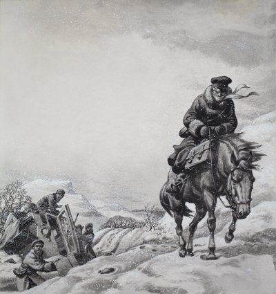 ロイヤル・メッセンジャー・ジェイムズ・バイリー・フレイザー（1783-1856）（紙にグワッシュ） 作： Pat (1907-95) Nicolle