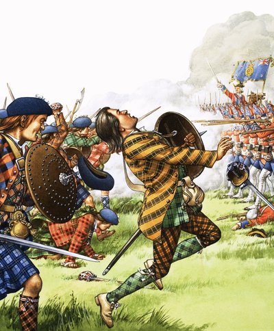 カロデンの戦いは、イギリス国内で戦われた最後の本格的な戦闘だった 作： Pat (1907-95) Nicolle