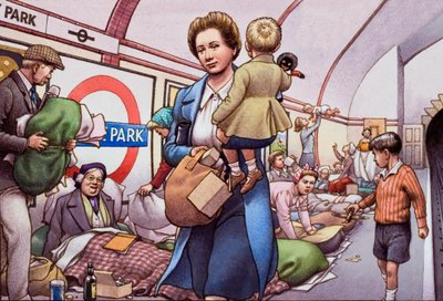 ブリッツ時代のアンダーグラウンド 作： Pat (1907-95) Nicolle