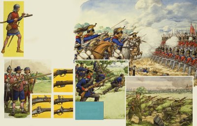 正体不明の軍事シーン 作： Pat (1907-95) Nicolle