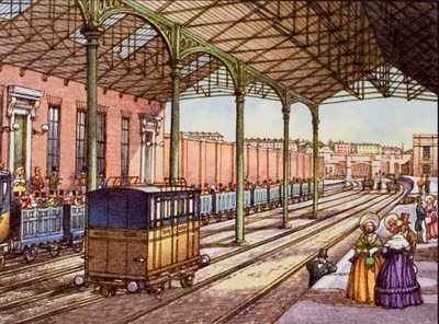 1837年のユーストン駅 作： Pat (1907-95) Nicolle