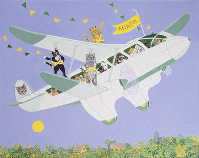 キャット・エアー・ショー（キャンバスにアクリル） 作： Pat Scott