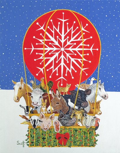 クリスマスの旅（キャンバスに油彩） 作： Pat Scott