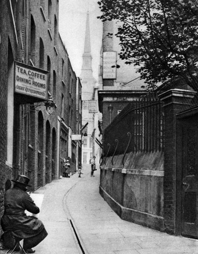 Huggin Lane、ロンドン、1926-1927。 作： Paterson