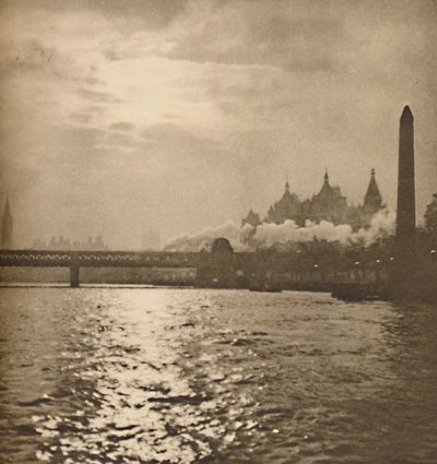 ドーバーへの鉄の道が川を横断する場所、c1935。 作： Paterson