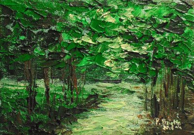 木が話すことができれば、2014（キャンバスにアクリル） 作： Patricia Brintle
