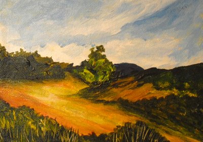 La route de Thiote、2014年（キャンバスにアクリル） 作： Patricia Brintle