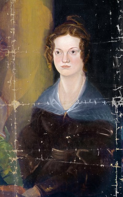 ブロンテ姉妹の肖像、詳細、1834年頃（キャンバスに油彩） 作： Patrick Branwell Bronte
