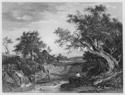 アングラーズ・ヌック」（バーノンギャラリーの絵より）（エングレーヴィング 作： Patrick Nasmyth