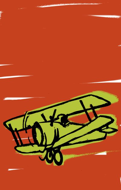 飛行機、2021年（デジタル） 作： Patrizia La Porta