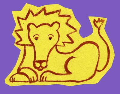 ホロスコープ：ライオンのサイン。イラスト：P.ラ・ポルタ 作： Patrizia La Porta