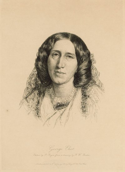 ジョージ・エリオットの肖像 1819-1880 , 1882. 作： Paul Adolphe Rajon