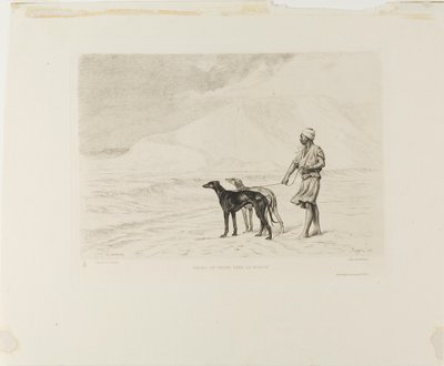 砂漠の犬のリレー 作： Paul Adolphe Rajon