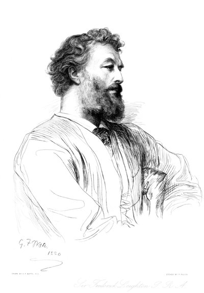 フレデリック・レイトン卿、イギリス人アーティスト、c1880-1882 .. 作： Paul Adolphe Rajon