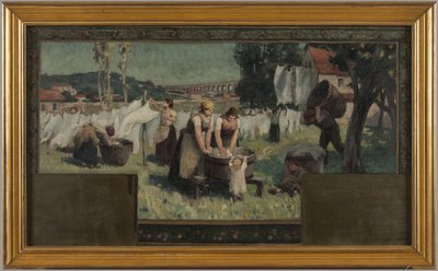 アルクイユ・カシャン市庁舎のスケッチ：レ・ブランシューズ 作： Paul Albert Baudouin