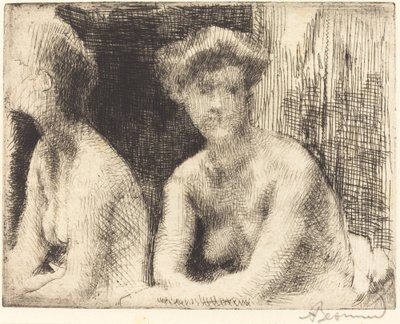 鏡の前の裸婦 作： Paul Albert Besnard