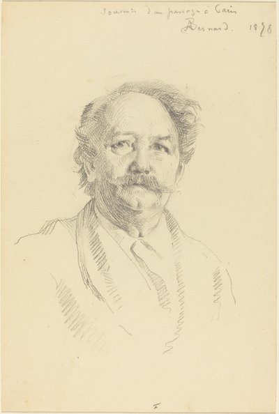 1898年、パリの通路の記念品の男性の肖像. 作： Paul Albert Besnard