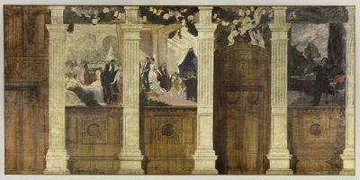 4区庁舎のスケッチ：邸宅の舞踏会」または「モンディーヌの祭り 作： Paul Albert Besnard