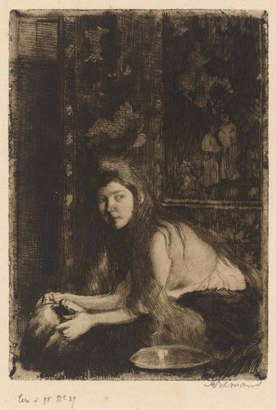 花瓶を持つ女性 La femme au vase、1894 年。 作： Paul Albert Besnard
